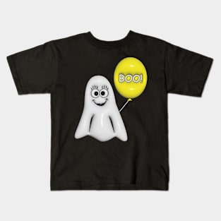 Girl Ghost with Yellow Balloon Kids T-Shirt